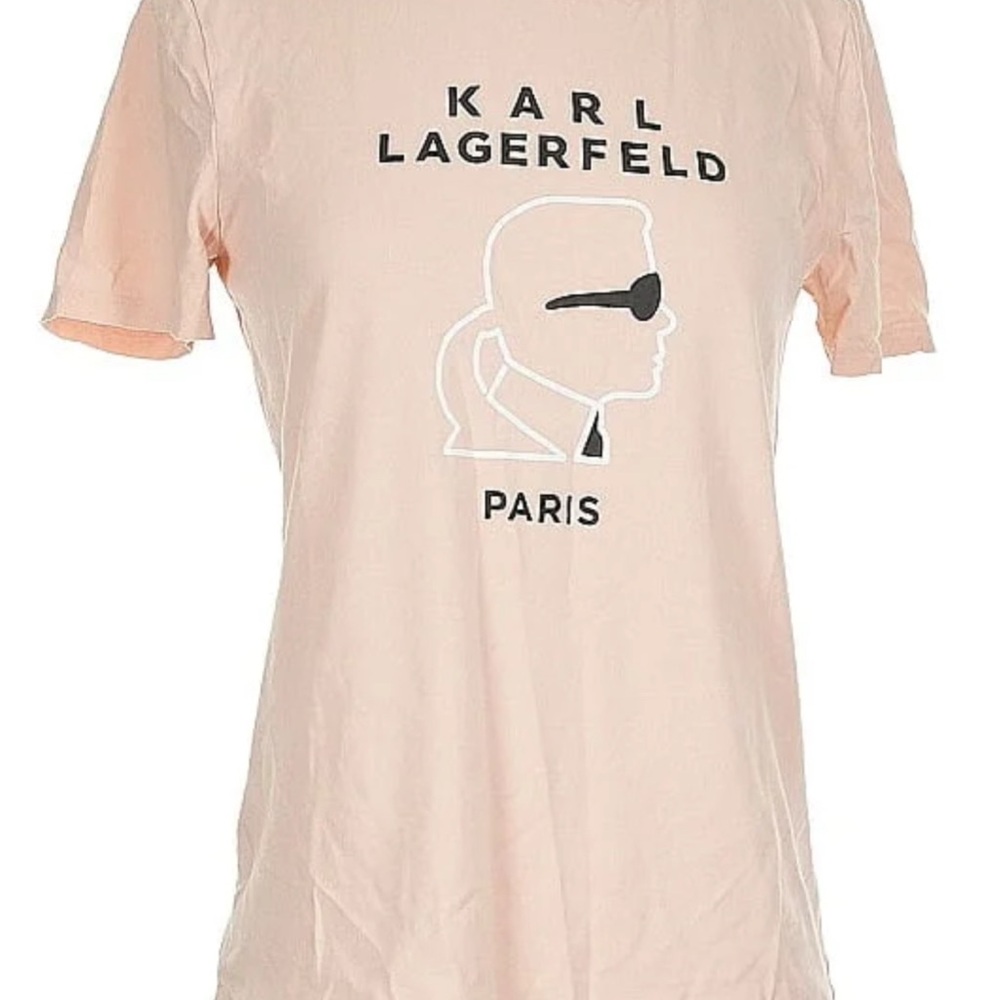 Karl Lagerfeld Light Pink Graphic Tee
